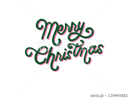 手描き文字のメリークリスマス 手描き文字のメリークリスマス 129493882