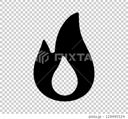 簡單的火圖標火焰燃燒熱火激情易燃燃燒點火標記動機 129495524