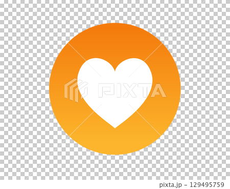 Gradient orange social media love heart modern symbol icon Gradient orange social media love heart modern symbol icon 129495759