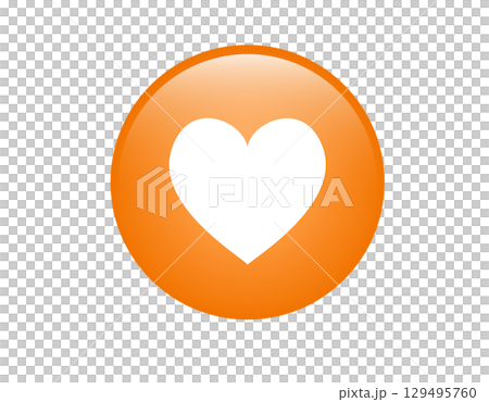 Social media orange love heart modern symbol icon 129495760