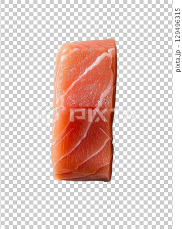 Fresh raw salmon fillet isolated on transparency background Fresh raw salmon fillet isolated on transparency background 129496315