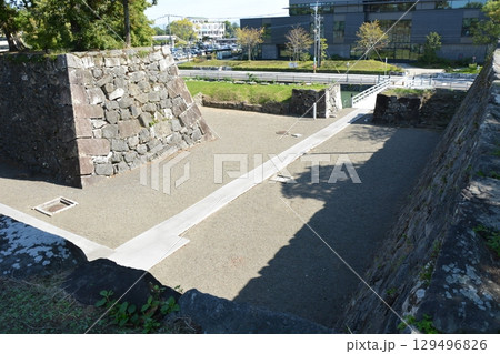 熊本県の八代城跡の風景(続百名城) 熊本県の八代城跡の風景(続百名城) 129496826