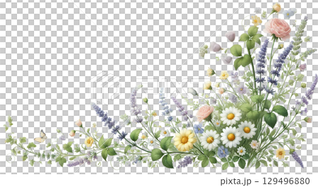 delicate floral arrangement in watercolor style 3 129496880