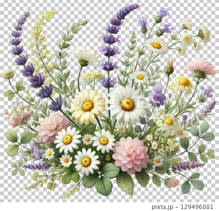 delicate floral arrangement in watercolor style 11 129496881