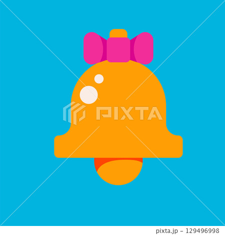 Bright School Bell Vector Illustration 129496998