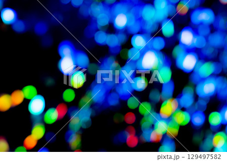 ブルー系キラキラ背景素材 (写真素材) ブルー系キラキラ背景素材 (写真素材) 129497582