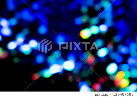 ブルー系キラキラ背景素材　(写真素材) 129497595