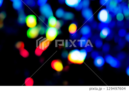 ブルー系キラキラ背景素材　(写真素材) 129497604