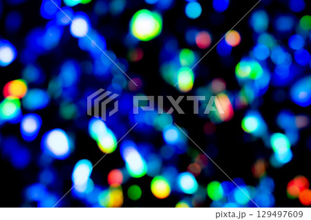 ブルー系キラキラ背景素材　(写真素材) 129497609