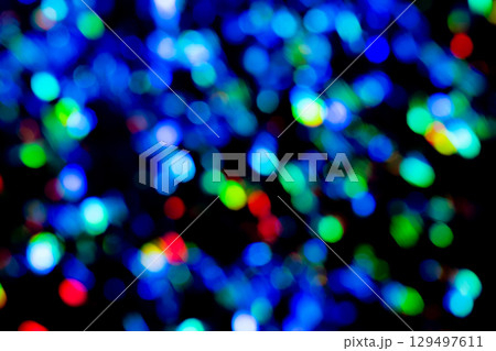 ブルー系キラキラ背景素材　(写真素材) 129497611