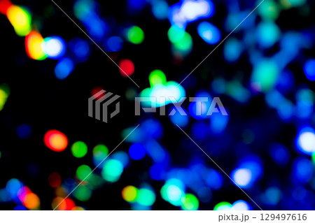 ブルー系キラキラ背景素材　(写真素材) 129497616