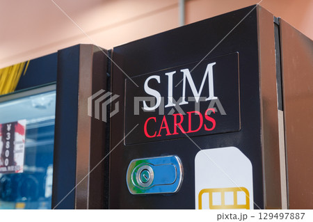 SIMカードの自動販売機 SIMカードの自動販売機 129497887