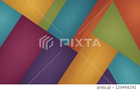 カラフルな星型の抽象背景 129498291