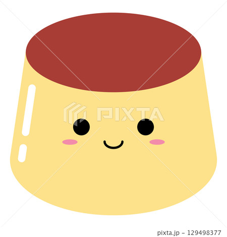 可愛いプリンのイラスト 129498377