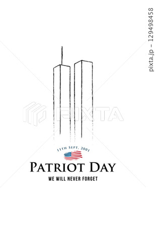Minimalist depiction of Twin Towers 129498458