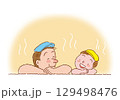 お風呂に入る親子 129498476