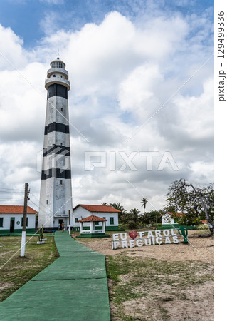 The lighthouse of Mandacaru, Barreirinhas, Maranhao, Brazil, overlooking the Preguicas River The lighthouse of Mandacaru, Barreirinhas, Maranhao, Brazil, overlooking the Preguicas River 129499336