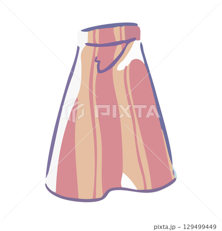 冬用ストライプ柄スカートのイラスト 129499449