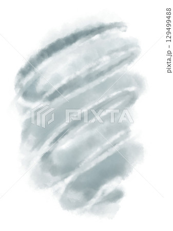 台風の竜巻のようなグレーの水彩テクスチャイラスト 129499488
