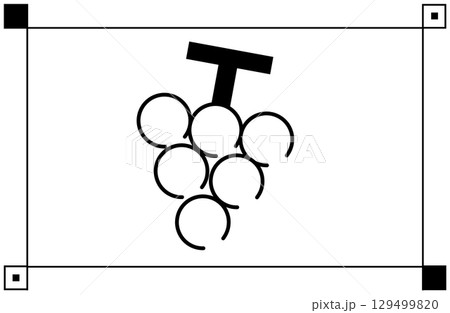 ぶどうのシンプルなイラスト 129499820