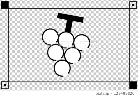 ぶどうのシンプルなイラスト 129499820