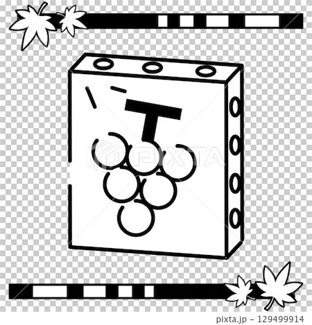 ぶどうの絵が描かれたキャンバスのシンプルイラスト ぶどうの絵が描かれたキャンバスのシンプルイラスト 129499914