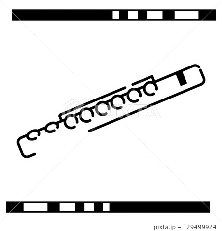 シンプルなフルートのイラスト シンプルなフルートのイラスト 129499924