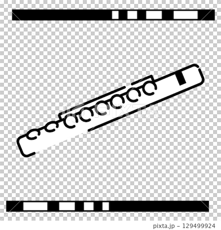 シンプルなフルートのイラスト シンプルなフルートのイラスト 129499924
