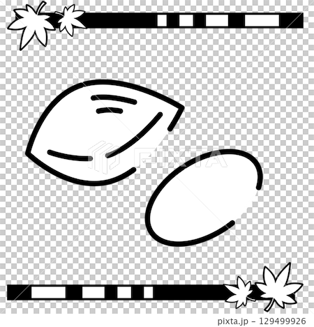 ぎんなんのイラストアイコン（秋の味覚） 129499926