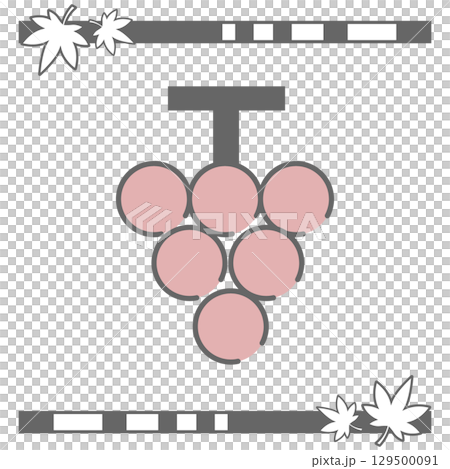 Illustration of dusky pink grapes 129500091