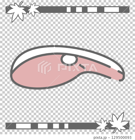シンプルな鮭のイラスト 129500093