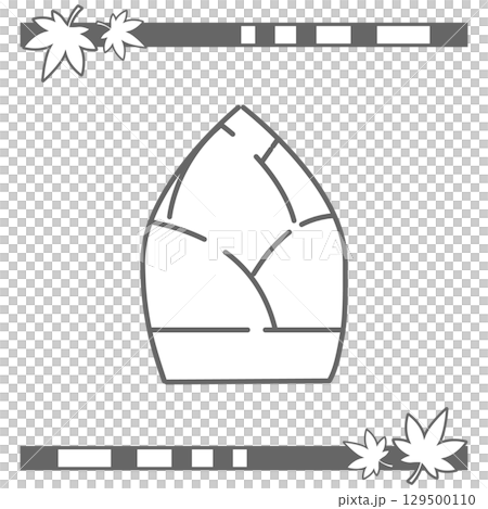 Simple bamboo shoot illustration 129500110