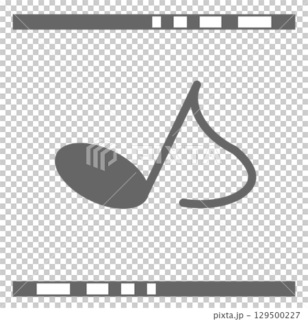 Simple musical note icon illustration 129500227
