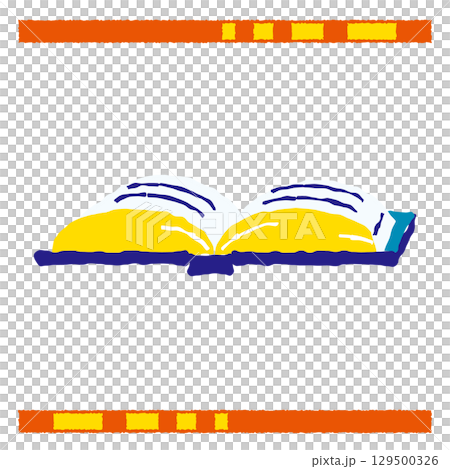 横から見た開いた本のイラスト 129500326