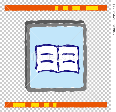 平板電腦上的書籤插圖 平板電腦上的書籤插圖 129500331