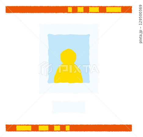 額縁入りの人物画のイラスト 129500369