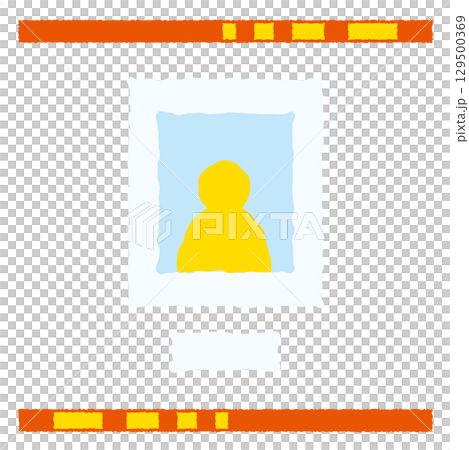 額縁入りの人物画のイラスト 129500369