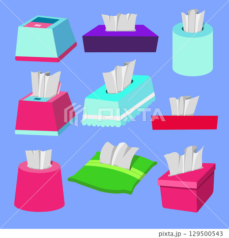 napkin set flat style hygiene illustration napkin set flat style hygiene illustration 129500543