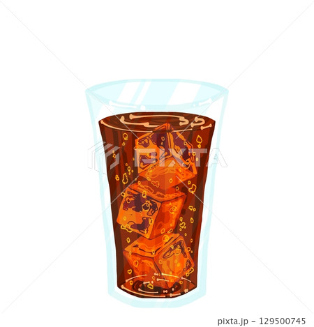 氷の入った冷たいコーラ 129500745