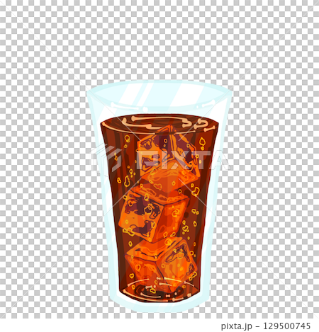 氷の入った冷たいコーラ 129500745