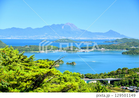 天草より雲仙普賢岳方面を望む(熊本県上天草市)【2025.7】 天草より雲仙普賢岳方面を望む(熊本県上天草市)【2025.7】 129501149
