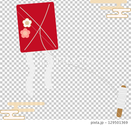 放風箏插圖素材 129501369