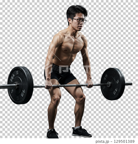 筋トレする男性 129501389