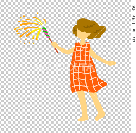 拿著煙火的女孩 拿著煙火的女孩 129501450