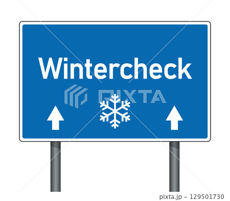 traffic sign winter check isolated vector illustration traffic sign winter check isolated vector illustration 129501730