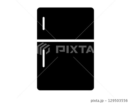 冷蔵庫のアイコン　モノトーン 129503556