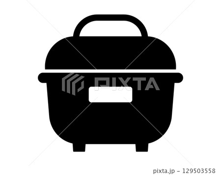 炊飯器のアイコン　モノトーン 129503558