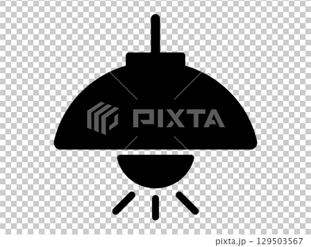 照明器具のアイコン　モノトーン 129503567
