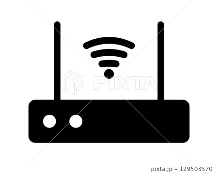 Wi-Fiルーターのアイコン　モノトーン 129503570