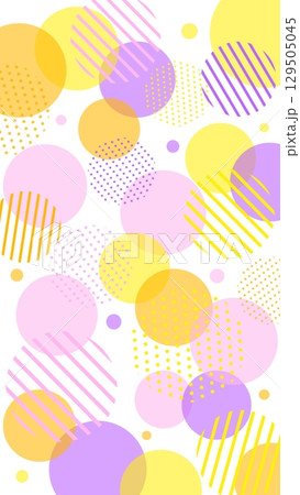 カラフルなドットの幾何学模様のポップな背景 129505045